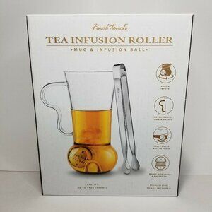 Final Touch Tea Infusion Roller Mug & Infusion Ball Nip up to 14 oz loose tea